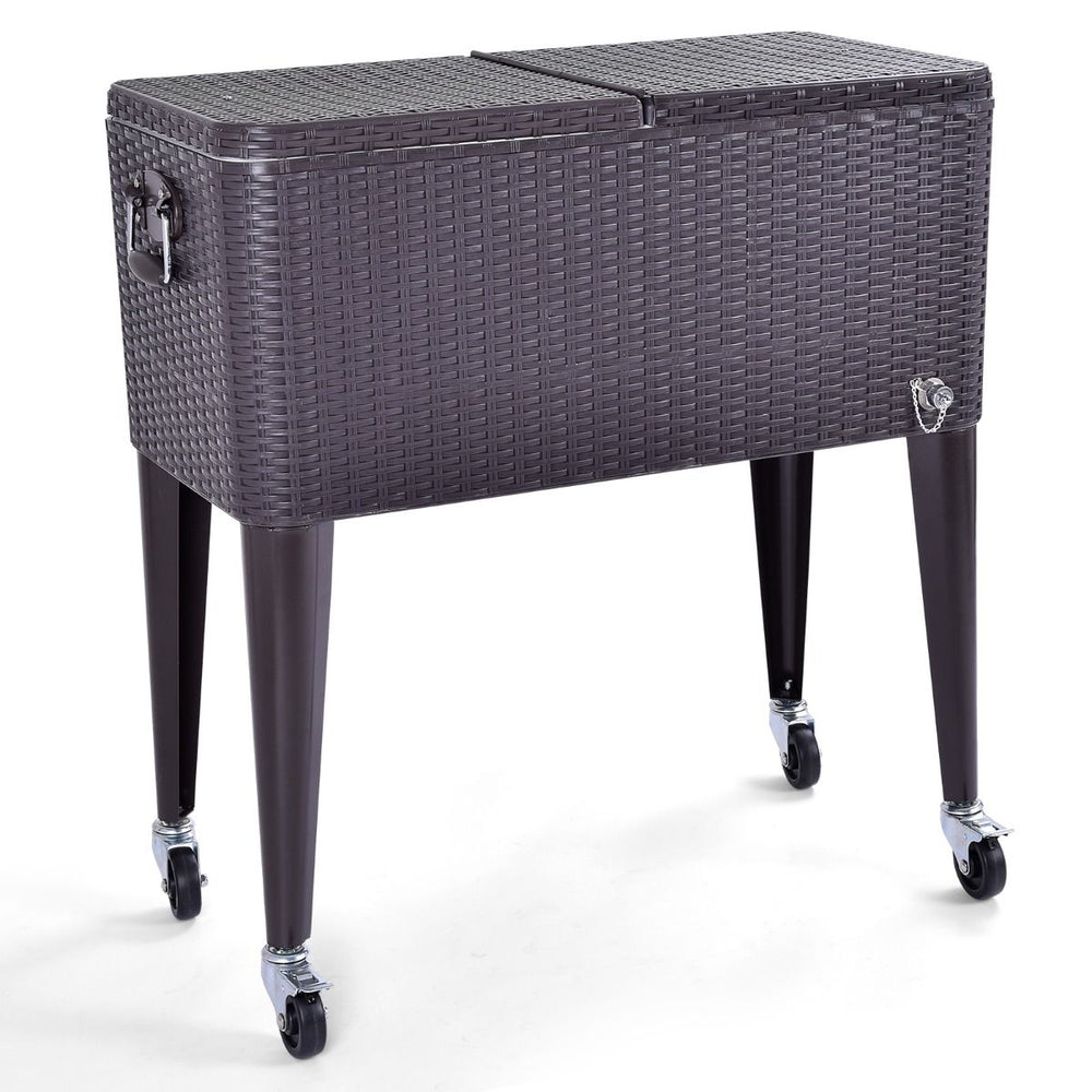 Glacire  Roues Verrouillables 76L Dessert de Glace avec Dcapsuleur et Rceptacle  Capsules en PP de haute alimentaire Garder au Frais 72h 83 x 48 x 87 CM -